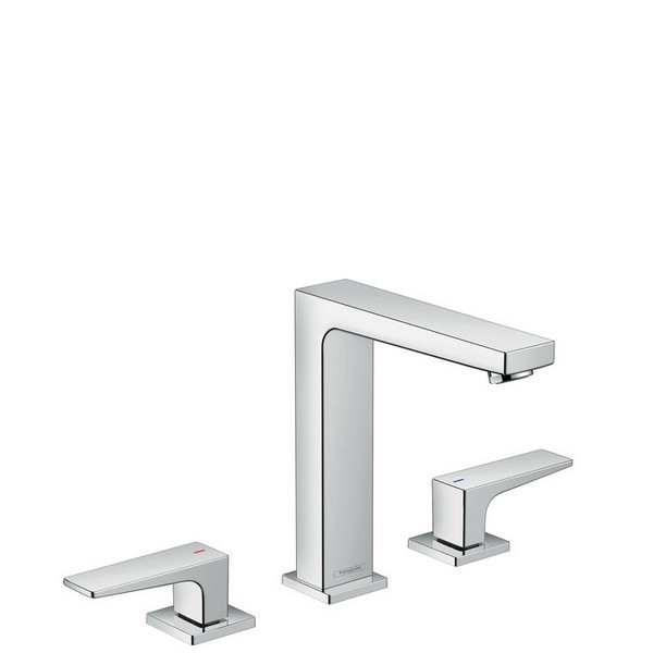 HANSGROHE 32519 METROPOL 160 WIDESPREAD FAUCET WITH LEVER HANDLES WITHOUT POP-UP, 1.2 GPM