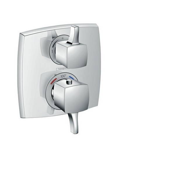 HANSGROHE 15728 ECOSTAT CLASSIC SQUARE THERMOSTATIC TRIM WITH VOLUME CONTROL AND DIVERTER