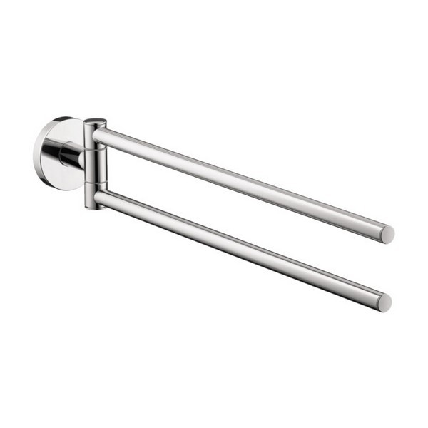 HANSGROHE 40512 E & S ACCESSORIES 17 1/2 INCH DUAL TOWEL BAR