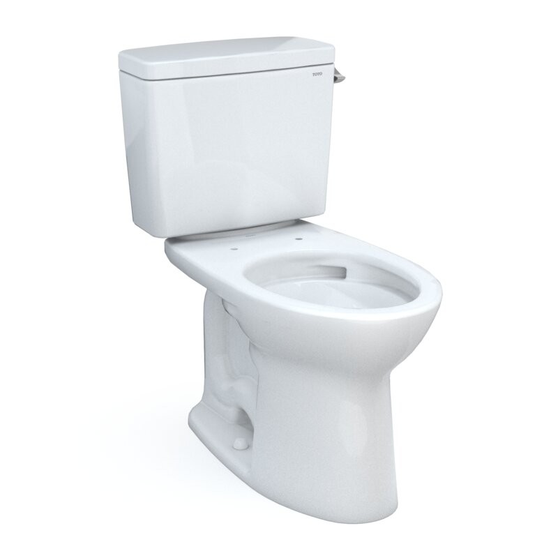TOTO CST776CEF.10#01 DRAKE 17 1/8 INCH 1.28 GPF ELONGATED COMFORT HEIGHT FLOOR MOUNTED TWO-PIECE TOILET