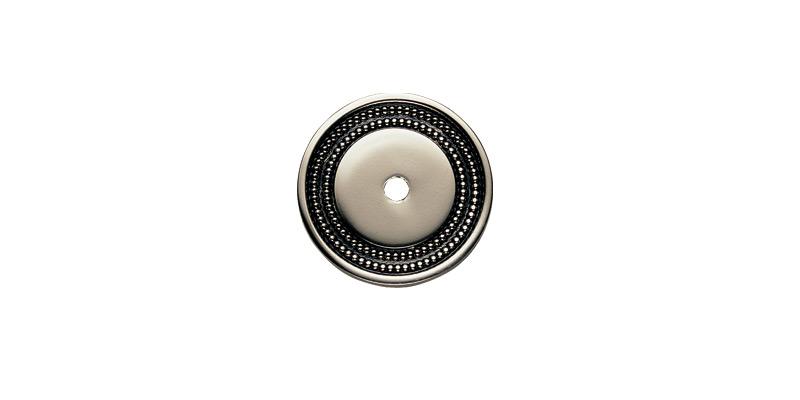 PHYLRICH 1029350P BEADED 1 3/4 INCH ROUND CABINET KNOB BACKPLATE