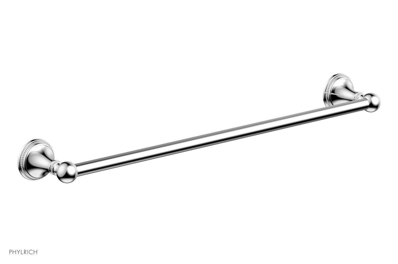 PHYLRICH 207-71 BEADED 24 INCH WALL MOUNT TOWEL BAR