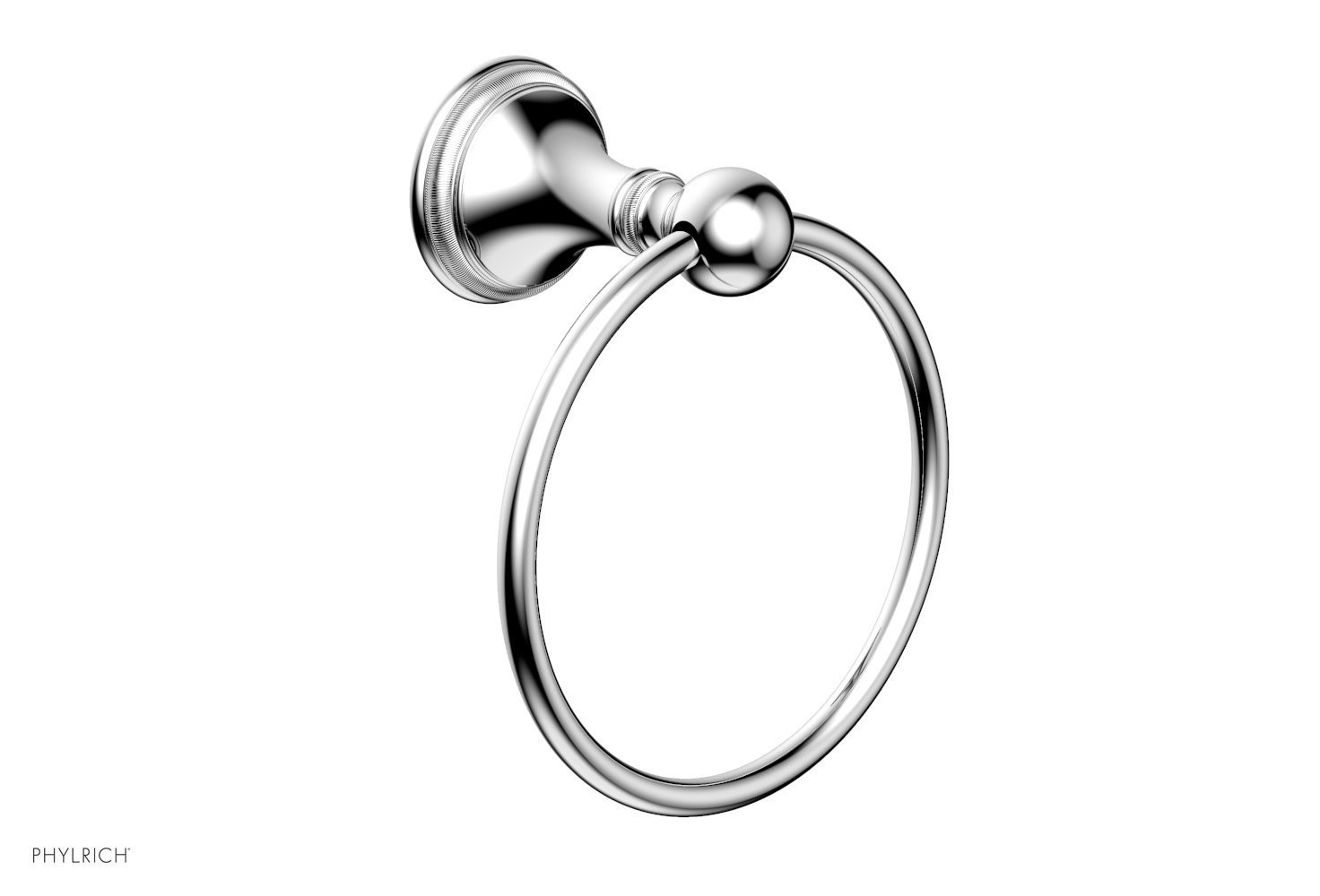 PHYLRICH 208-75 COINED 6 INCH WALL MOUNT TOWEL RING