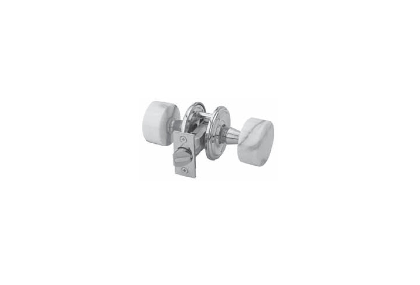 PHYLRICH 5063 WHITE MARBLE PRIVACY DOOR KNOB