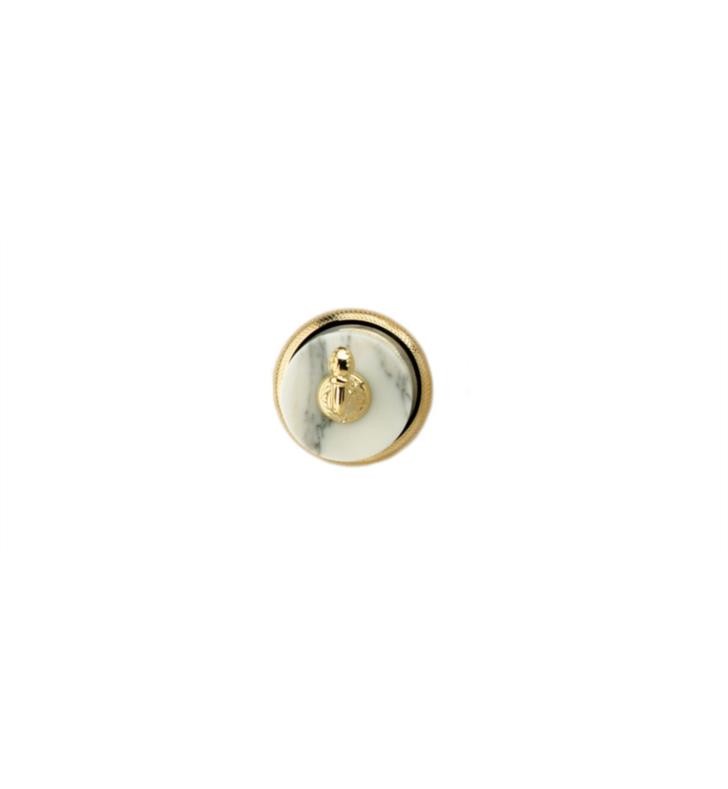 PHYLRICH KMB10 VALENCIA WHITE MARBLE WALL MOUNT SINGLE ROBE HOOK