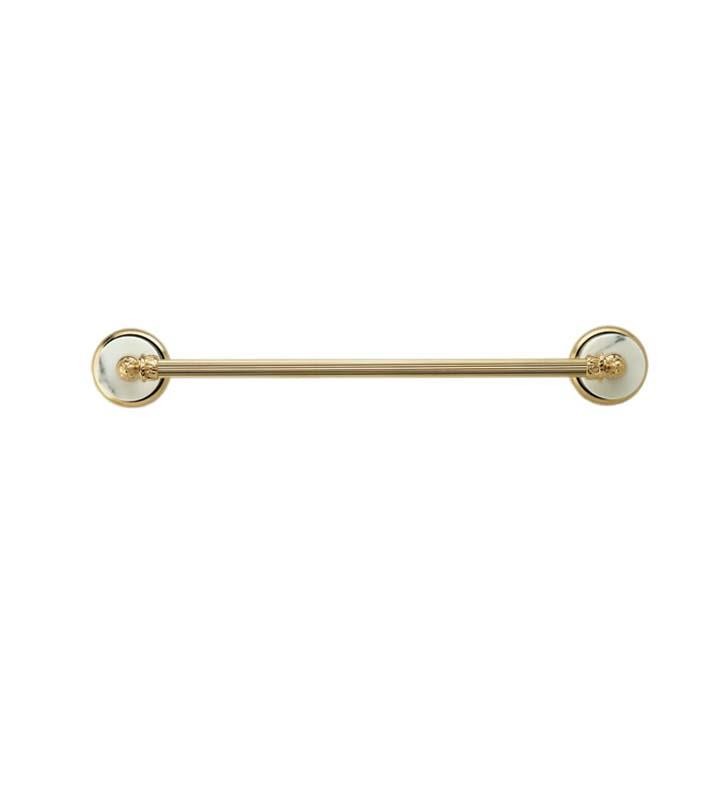 PHYLRICH KMB70 VALENCIA 28 INCH WHITE MARBLE WALL MOUNT TOWEL BAR