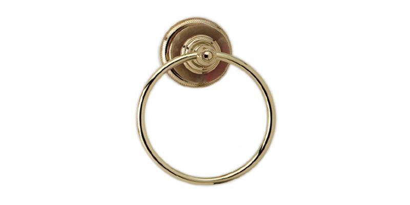 PHYLRICH KSB40 REGENT 6 1/8 INCH MONTAIONE BROWN ONYX WALL MOUNT TOWEL RING