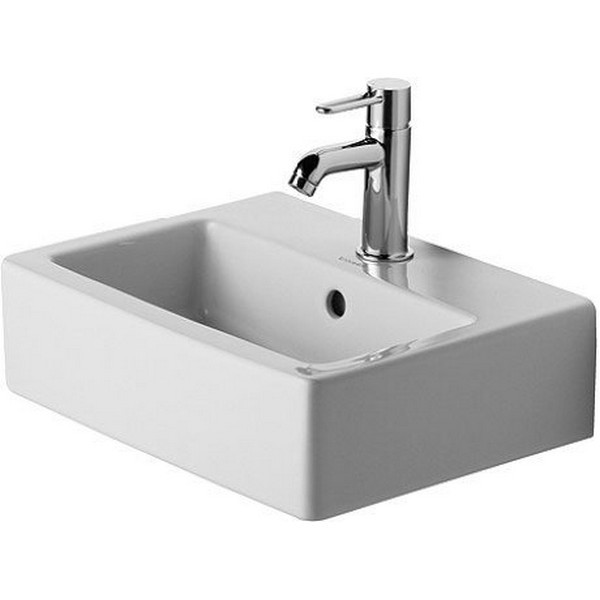 DURAVIT 070445 VERO 17-3/4 X 13-3/4 INCH GRINDED WASH BASIN WITH OVERFLOW