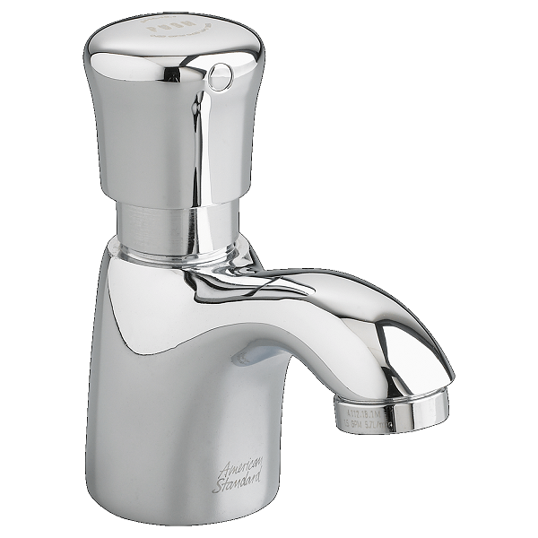 AMERICAN STANDARD 1340M.109.002 PILLAR TAP METERING FAUCET WITH EXTENDED SPOUT AND MECHANICAL MIXING VALVE IN POLISHED CHROME, 1.0 GPM
