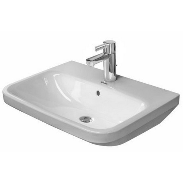 DURAVIT 231960 DURASTYLE 23-5/8 X 17 3/8 INCH WALL MOUNTED BATHROOM SINK WITH OVERFLOW