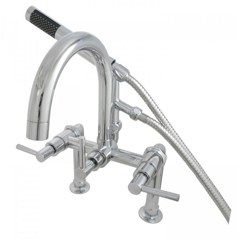 KINGSTON BRASS AE810DL CONCORD DECK MOUNT TUB FILLER WITH HAND SHOWER
