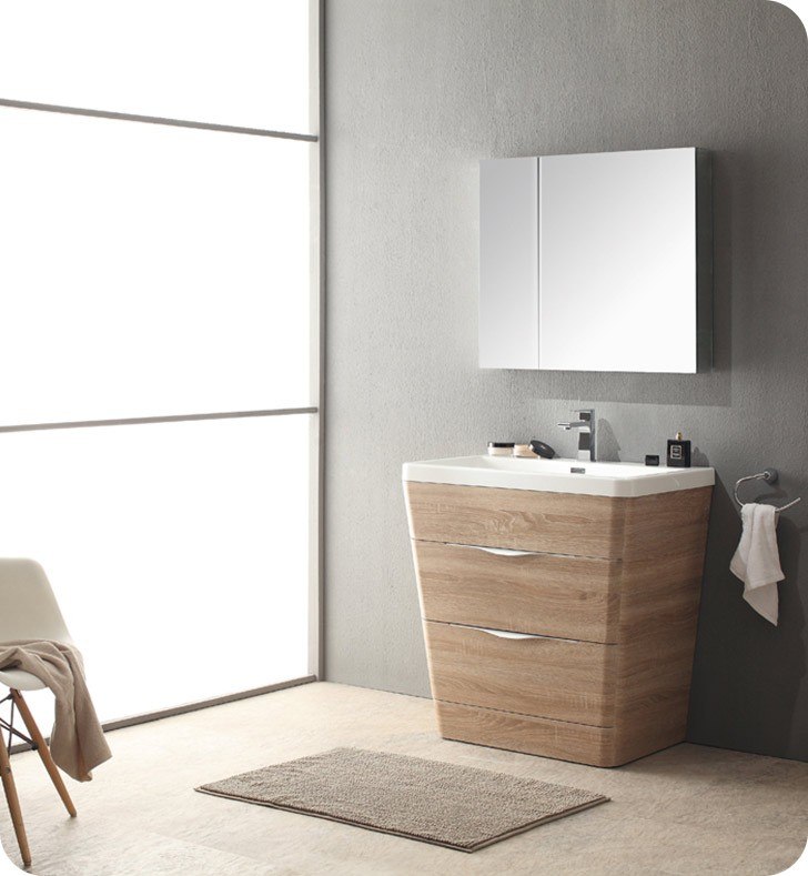Fresca Fvn8532wk Milano 32 Inch White, 32 Inch Bathroom Vanity Cabinet