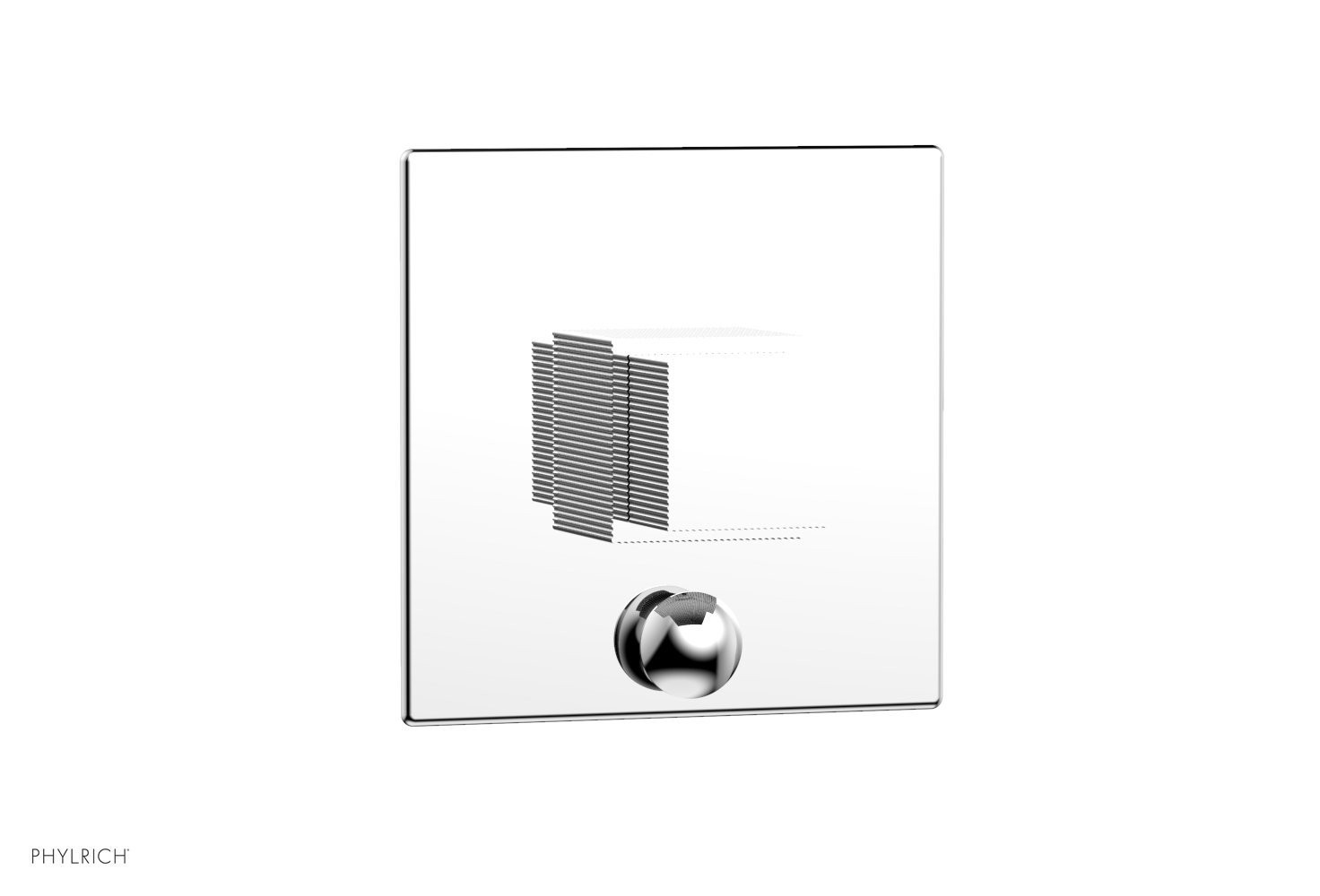 PHYLRICH 4-121 STRIA WALL MOUNT PRESSURE BALANCE SHOWER PLATE WITH DIVERTER AND CUBE HANDLE TRIM