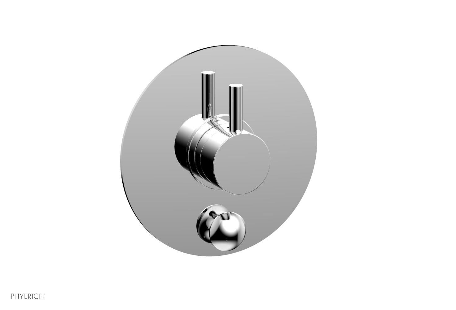 PHYLRICH 4-199 BASIC II WALL MOUNT PRESSURE BALANCE SHOWER PLATE WITH DIVERTER AND LEVER HANDLE TRIM