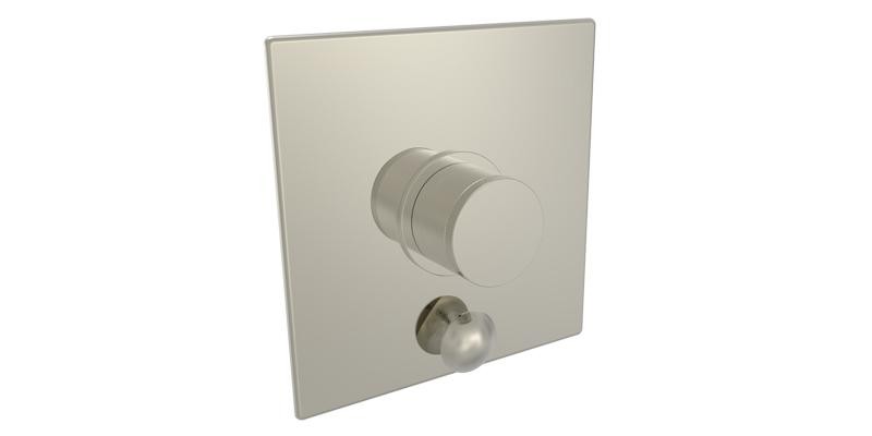 PHYLRICH 4-200 BASIC II WALL MOUNT PRESSURE BALANCE SHOWER PLATE WITH DIVERTER AND KNURLED HANDLE TRIM