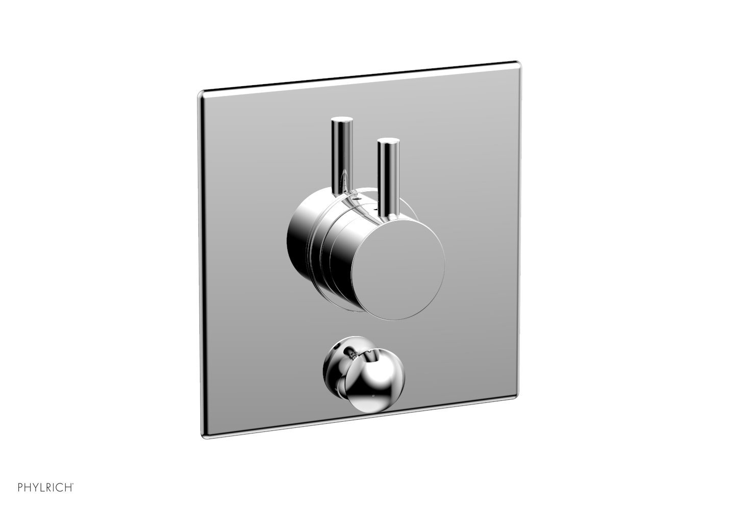 PHYLRICH 4-203 BASIC II WALL MOUNT PRESSURE BALANCE SHOWER PLATE WITH DIVERTER AND LEVER HANDLE TRIM