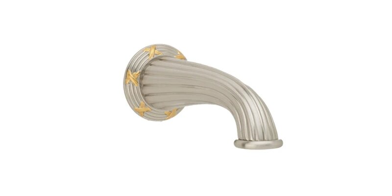 PHYLRICH K1137X3 RIBBON AND REED 9 3/8 INCH WALL MOUNT TUB SPOUT