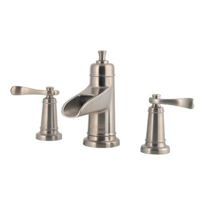 PFISTER LF-049-YW2K ASHFIELD 6 3/4 INCH TWO LEVER HANDLE WIDESPREAD BATHROOM FAUCET WITH PUSH AND SEAL - BRUSHED NICKEL