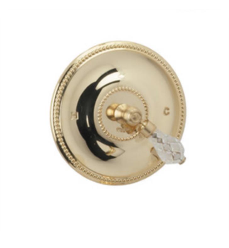 PHYLRICH PB2181TO REGENT PRESSURE BALANCE TUB AND SHOWER PLATE WITH CUT CRYSTAL LEVER HANDLE TRIM