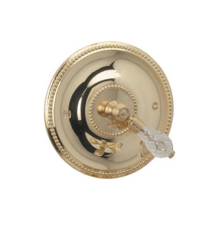 PHYLRICH PB2183TO SWAN PRESSURE BALANCE TUB AND SHOWER PLATE WITH CUT CRYSTAL LEVER HANDLE TRIM