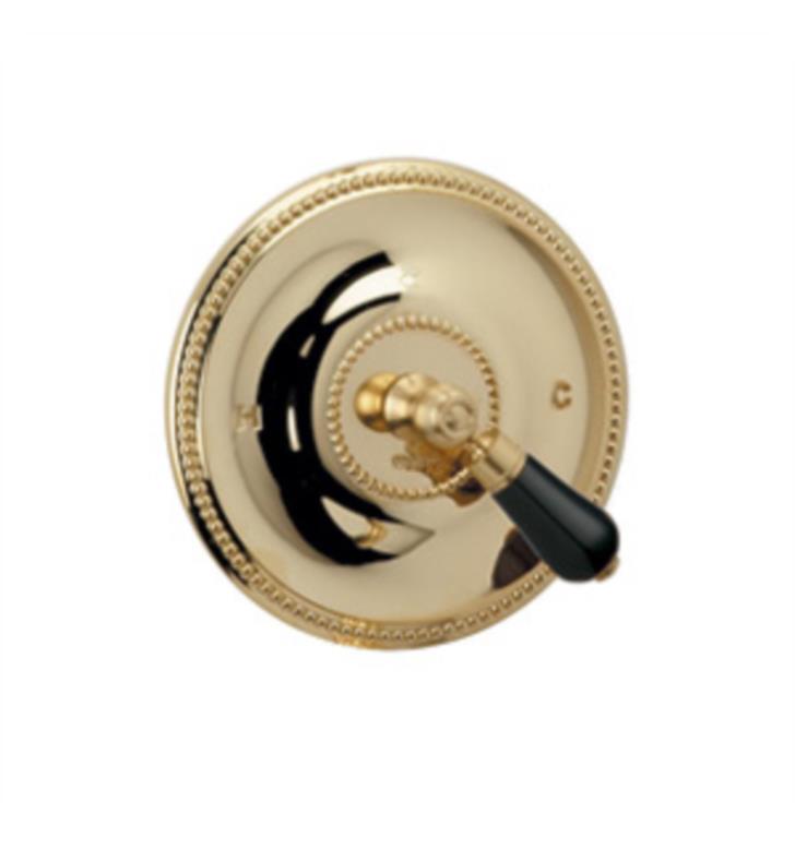 PHYLRICH PB2244TO VERSAILLES PRESSURE BALANCE TUB AND SHOWER PLATE WITH FRIENZE BLACK ONYX LEVER HANDLE TRIM