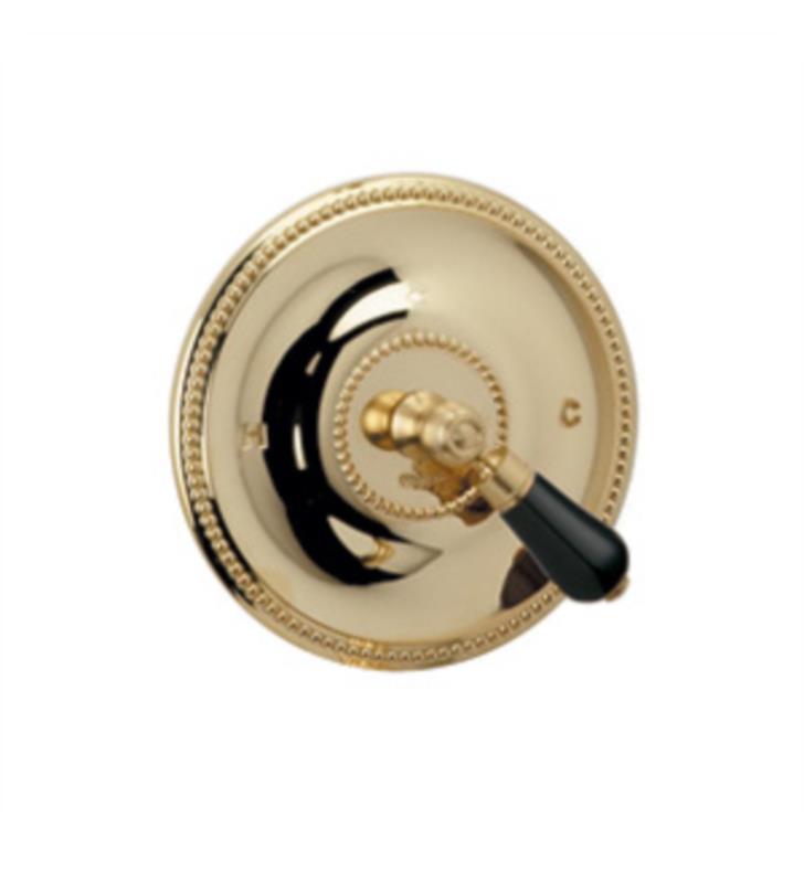 PHYLRICH PB2274TO REGENT PRESSURE BALANCE TUB AND SHOWER PLATE WITH FRIENZE BLACK ONYX LEVER HANDLE TRIM