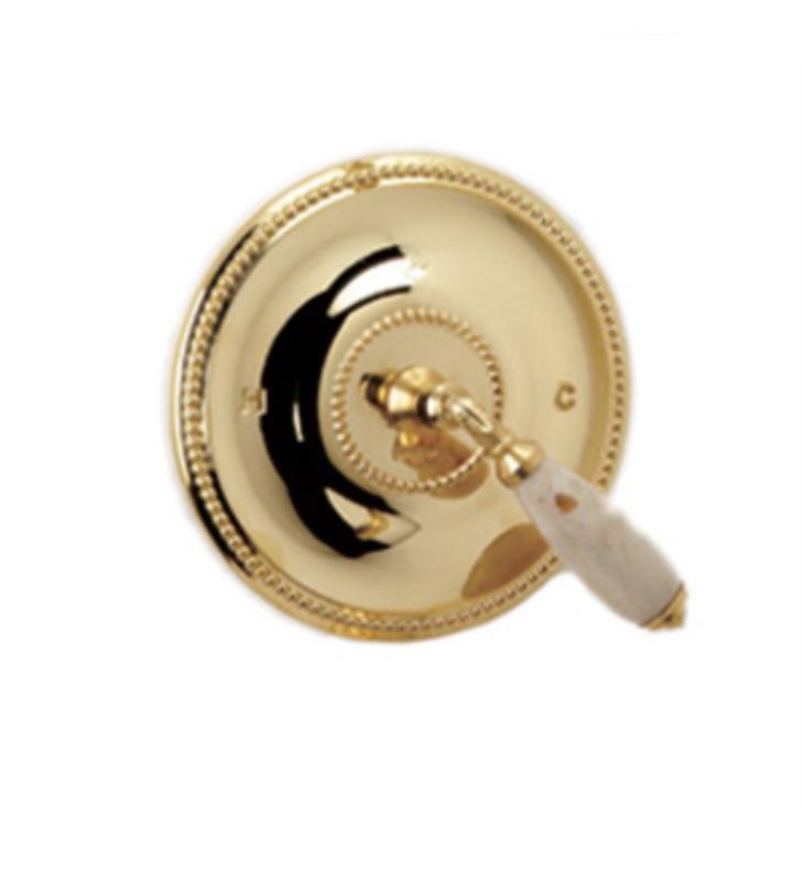 PHYLRICH PB2338DTO VALENCIA PRESSURE BALANCE TUB AND SHOWER PLATE WITH BEIGE MARBLE LEVER HANDLE TRIM