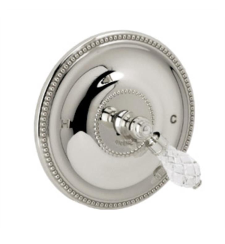 PHYLRICH PB3184TO DOLPHIN CUT CRYSTAL LEVER HANDLE PRESSURE BALANCE SHOWER TRIM ONLY