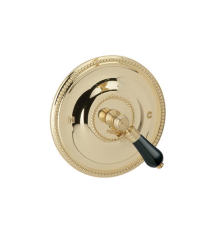 PHYLRICH PB3244TO VERSAILLES PRESSURE BALANCE SHOWER PLATE WITH FRIENZE BLACK ONYX LEVER HANDLE TRIM