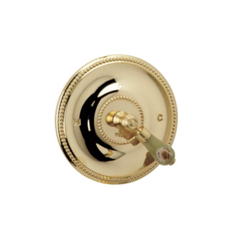 PHYLRICH PB3270TO REGENT PRESSURE BALANCE SHOWER PLATE WITH GREEN ONYX LEVER HANDLE TRIM