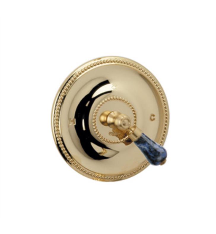 PHYLRICH PB3272TO REGENT PRESSURE BALANCE SHOWER PLATE WITH BLEU SODALITE LEVER HANDLE TRIM