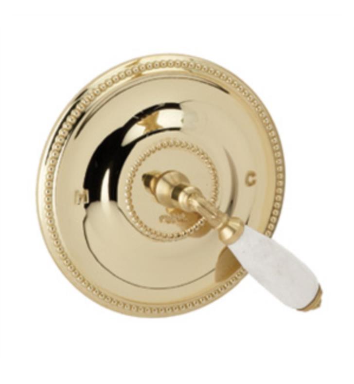 PHYLRICH PB3338BTO VALENCIA PRESSURE BALANCE SHOWER PLATE WITH WHITE MARBLE LEVER HANDLE TRIM