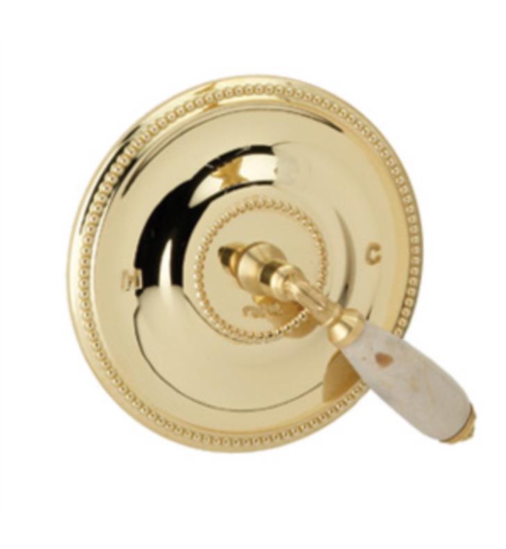 PHYLRICH PB3338DTO VALENCIA PRESSURE BALANCE SHOWER PLATE WITH BEIGE MARBLE LEVER HANDLE TRIM