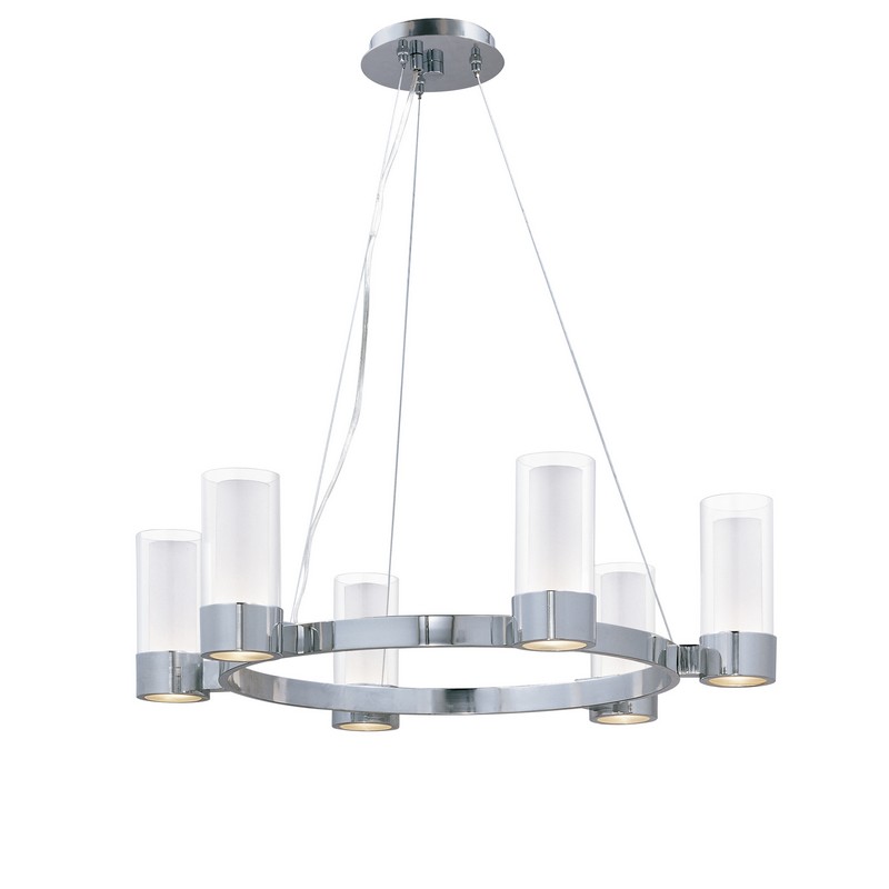 MAXIM LIGHTING 23077CLFTPC/BUL SILO 27 INCH CEILING-MOUNTED LED CHANDELIER LIGHT