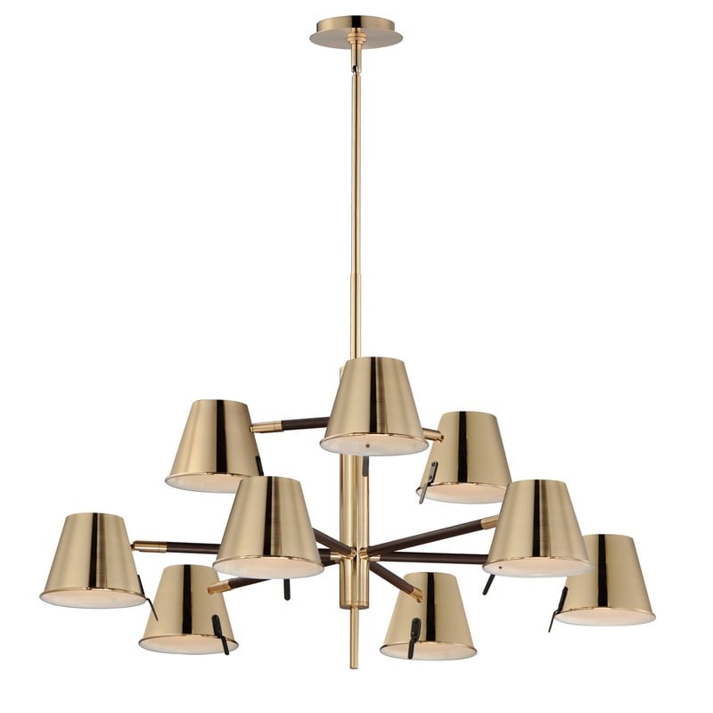 MAXIM LIGHTING 25179DBZHR CARLO 34 INCH CEILING-MOUNTED LED CHANDELIER LIGHT