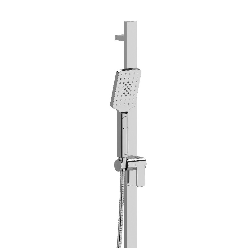 RIOBEL 4845-WS 3 1/8 INCH 1.75 GPM HANDSHOWER SET WITH 32 INCH SLIDE BAR AND TWO FUNCTION HANDSHOWER