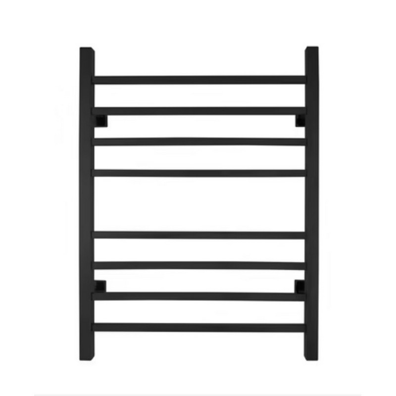 WARMLY YOURS TW-SR08KS-HP SIERRA 24 INCH 8 BARS TOWEL WARMER WITH DUAL CONNECTION IN BLACK