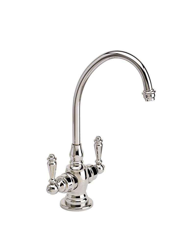 WATERSTONE FAUCETS 1200HC-PN HAMPTON HOT AND COLD FILTRATION FAUCET WITH LEVER  HANDLES, POLISHED NICKEL