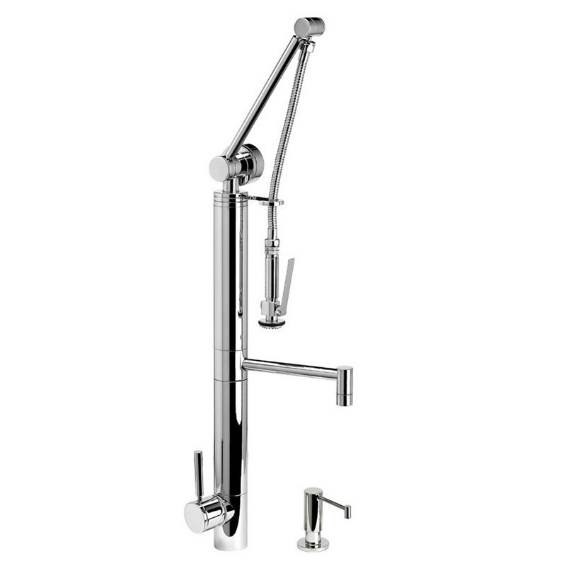 WATERSTONE FAUCETS 3700-2 CONTEMPORARY GANTRY PULL-DOWN FAUCET - 2 PIECE SUITE