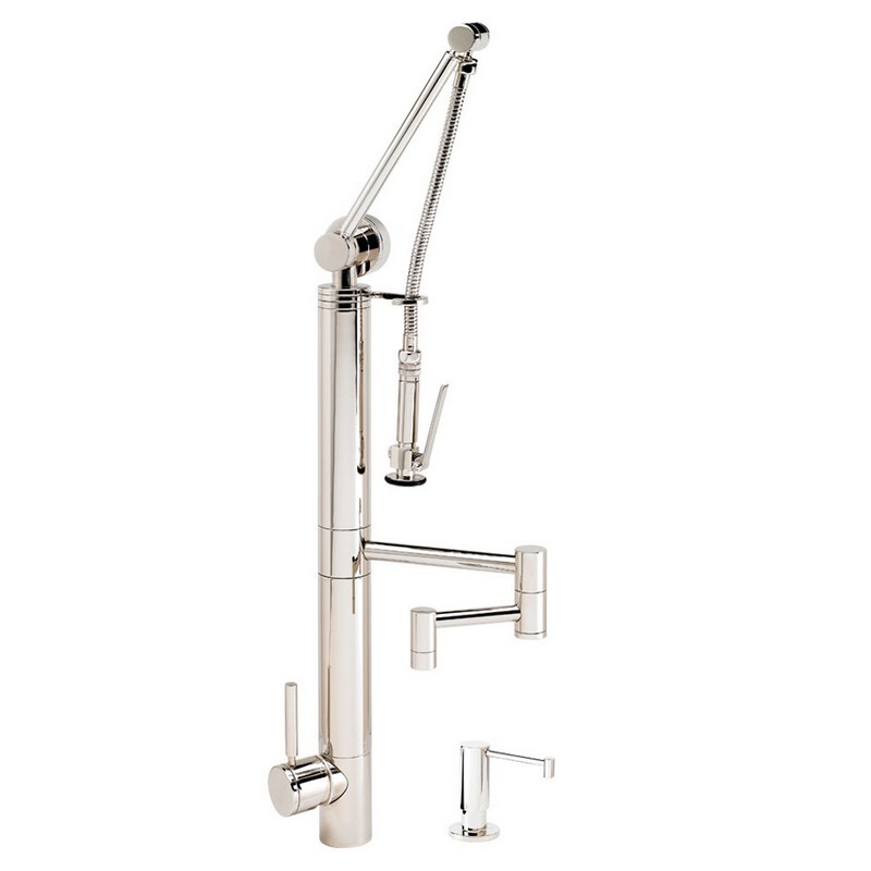 WATERSTONE FAUCETS 3710-12-2 CONTEMPORARY GANTRY PULL-DOWN FAUCET - 2 PIECE SUITE