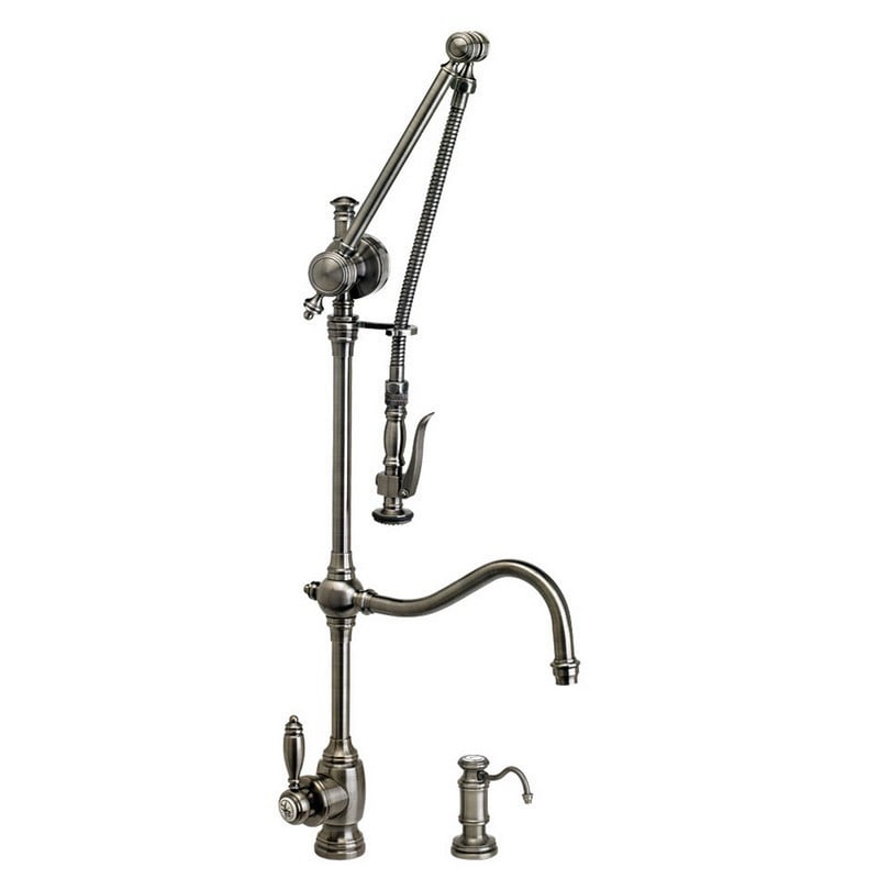 WATERSTONE FAUCETS 4400-2 TRADITIONAL GANTRY PULL-DOWN FAUCET - 2 PIECE SUITE