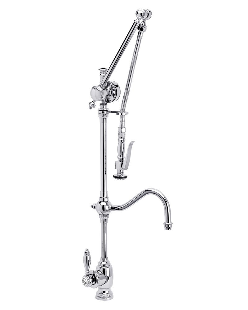 WATERSTONE FAUCETS 4400 TRADITIONAL GANTRY PULL-DOWN FAUCET - HOOK SPOUT