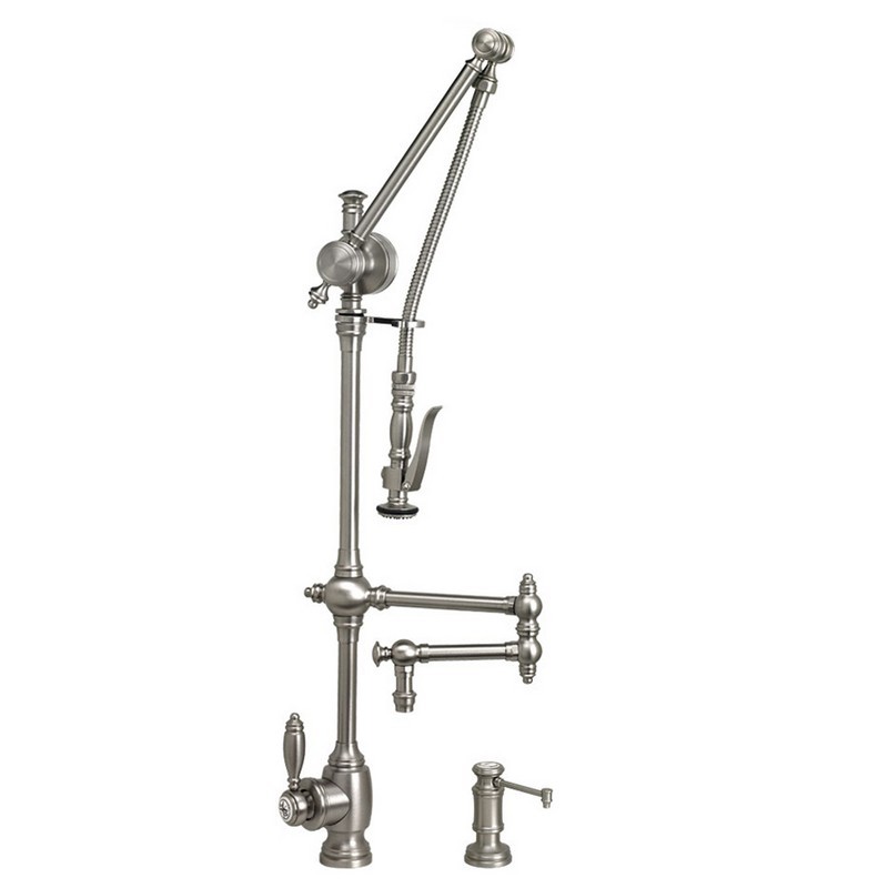 WATERSTONE FAUCETS 4410-12-2 TRADITIONAL GANTRY PULL-DOWN FAUCET - 2 PIECE SUITE