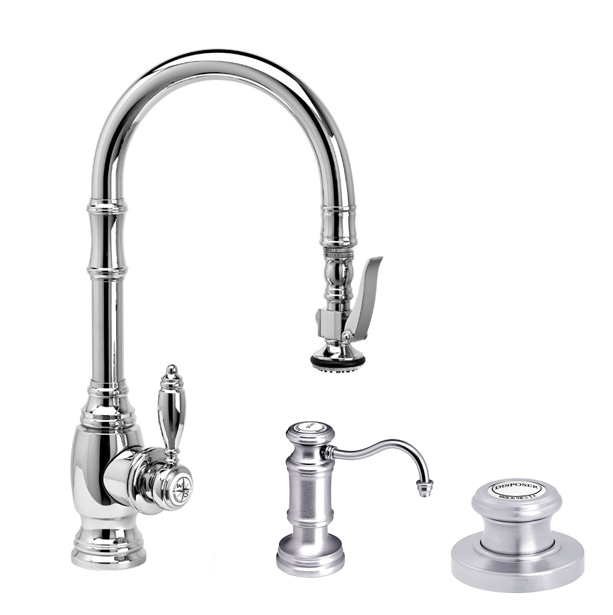 WATERSTONE FAUCETS 5200-3 TRADITIONAL PREP SIZE PLP PULL-DOWN FAUCET - 3 PIECE SUITE