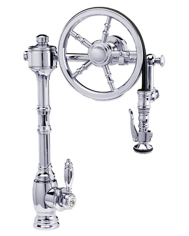 WATERSTONE FAUCETS 5100 TRADITIONAL WHEEL PULL-DOWN FAUCET