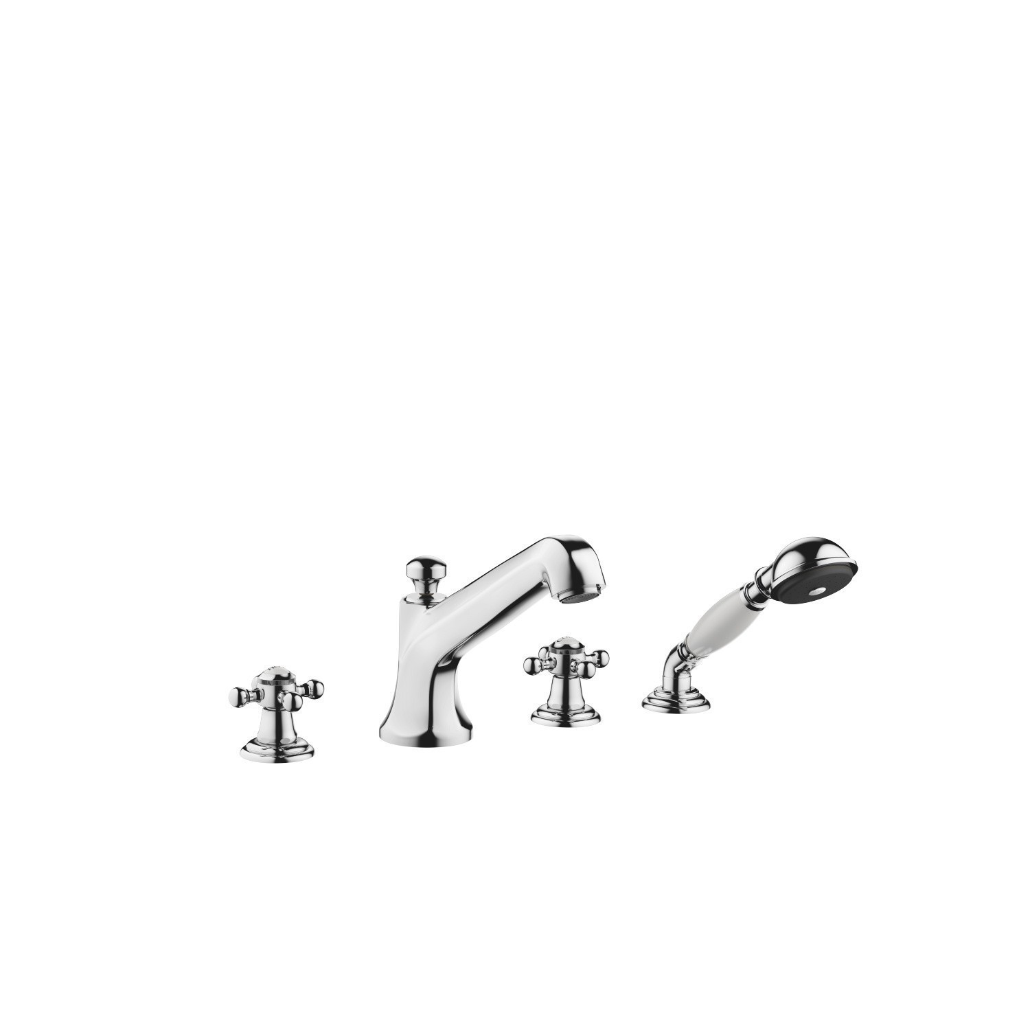 DORNBRACHT 27502360 MADISON FOUR HOLES WIDESPREAD DECK MOUNT TUB FILLER WITH HAND SHOWER AND CROSS HANDLES