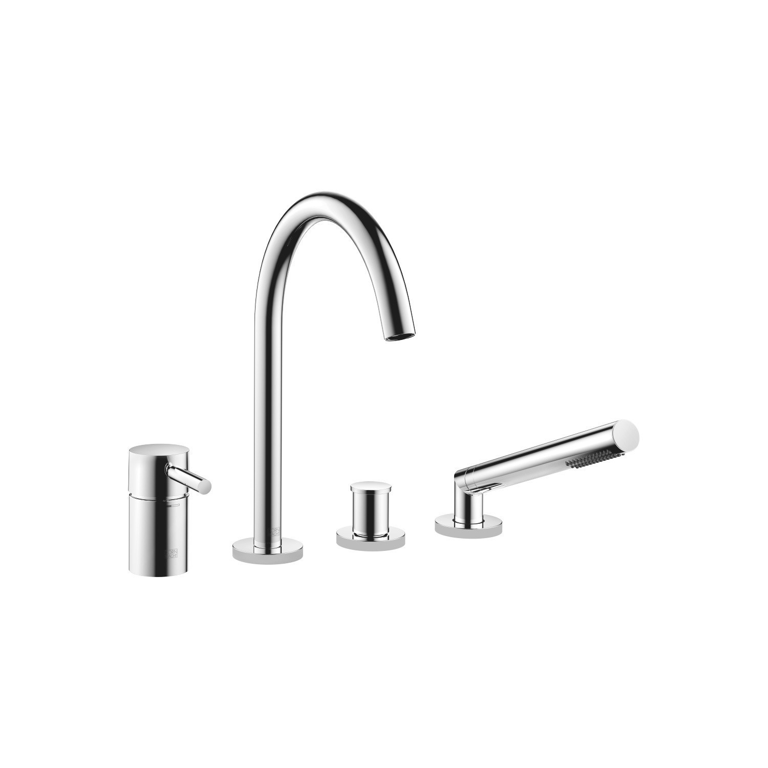 DORNBRACHT 27632661 META FOUR HOLES DECK MOUNT TUB FILLER WITH HAND SHOWER AND LEVER HANDLE