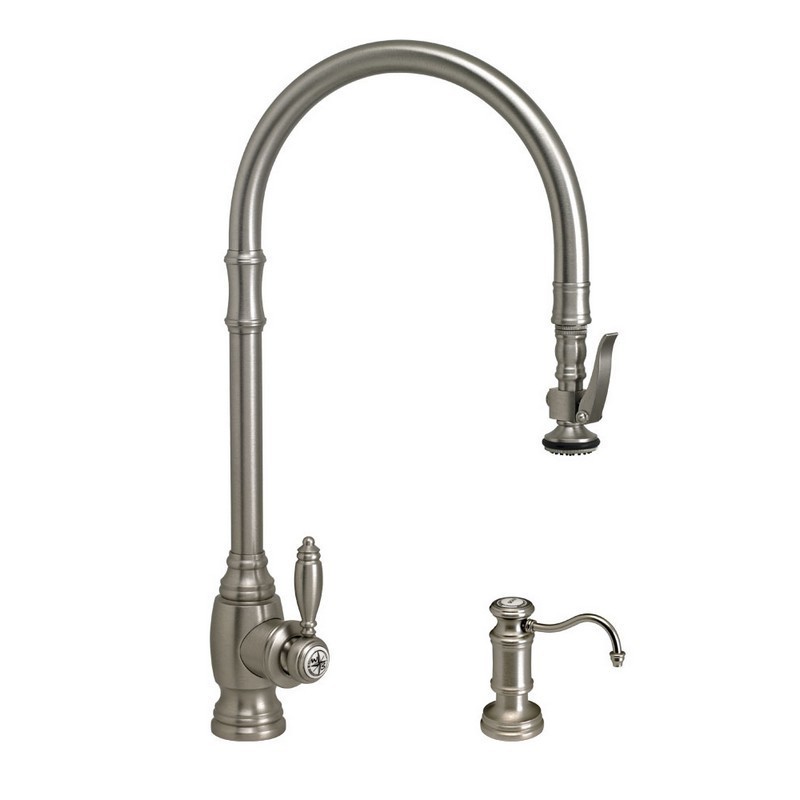 WATERSTONE FAUCETS 5500-2 TRADITIONAL EXTENDED REACH PLP PULL-DOWN FAUCET - 2 PIECE SUITE
