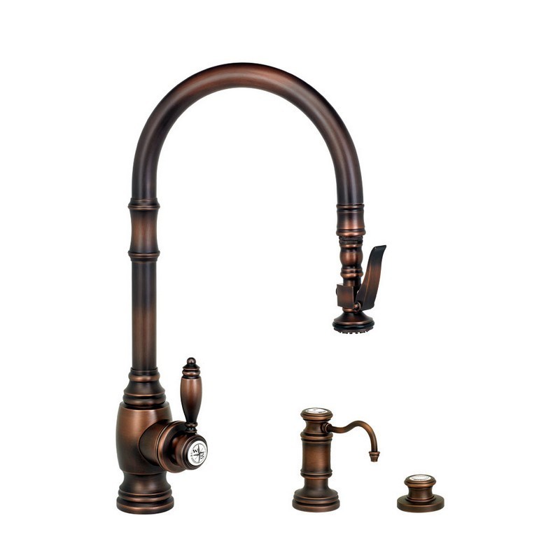 WATERSTONE FAUCETS 5600-3 TRADITIONAL PLP PULL-DOWN FAUCET - 3 PIECE SUITE