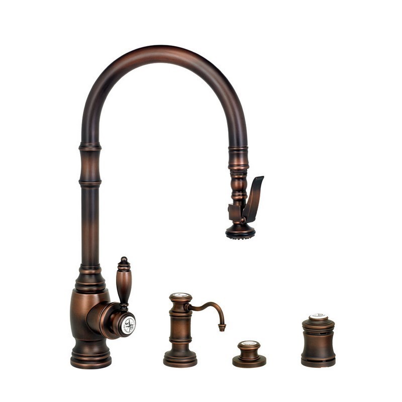 WATERSTONE FAUCETS 5600-4 TRADITIONAL PLP PULL-DOWN FAUCET - 4 PIECE SUITE